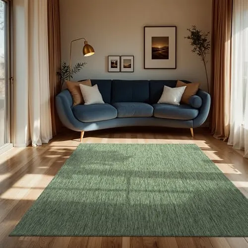 Paco Home Outdoorteppich, Grün, 140x200 cm - Teppiche & Böden, strapazierfähiger Outdoorteppich aus 100% Polypropylen, ideal für Innen- und Außenbereiche, pflegeleicht und Fußbodenheizung geeignet.