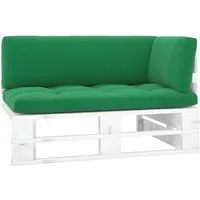 vidaXL Outdoor-Ecksofa Paletten Kiefernholz Weiß - Modulares Paletten-Ecksofa aus imprägniertem Kiefernholz für drinnen und draußen. Stilvolles Design, robust und pflegeleicht, ideal für entspannte Stunden mit Familie und Freunden.