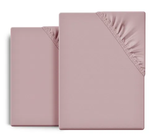 Beautex Spannbettlaken 2er Set Spannbetttuch Bettlaken Premium Baumwolle Jersey 160g/m², Jersey, Gummizug: rundum, (2 Stück)