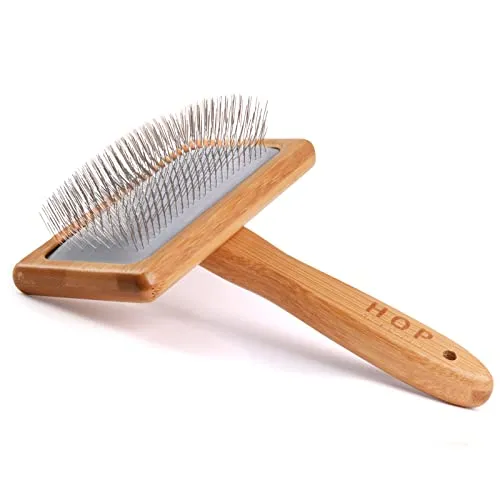 Hundebürste, Katzenbürste Hunde Bürste Haustier Bürsten für Langhaar und Kurzhaar,Softbürste für Knoten und Unterfell,Holz