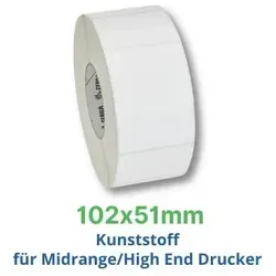 Zebra Z-Ultimate 3000T Etikettenrolle, 102x51mm von Zebra