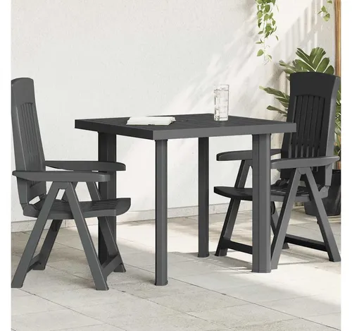 furnicato Gartentisch Anthrazit 80x75x72 cm