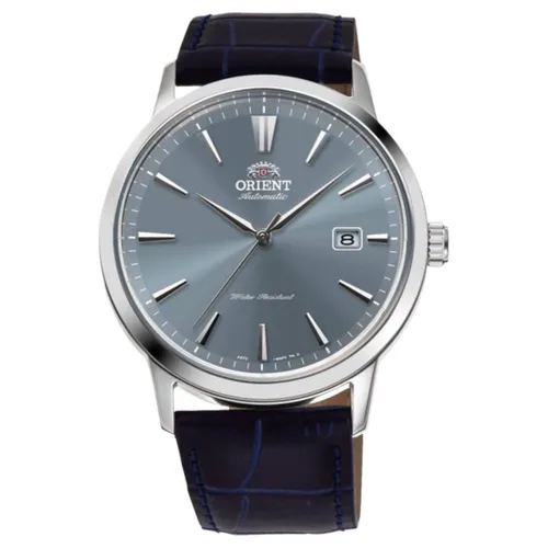 Orient RA-AC0F14L30B Automatik-Uhr für Herren - Elegante Automatik-Uhr mit blauem Zifferblatt und Edelstahlgehäuse. Wasserdicht bis 30 m, ideal für den täglichen Gebrauch. Perfekte Kombination aus Stil und Funktion.