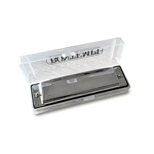 Bontempi | Metall-Mundharmonika mit Metallstimmen, Hartschale-Etui, 10 Töne, 11x3.4x2.5 cm