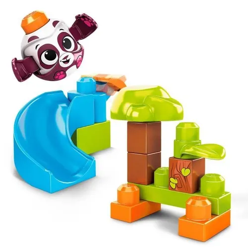 MATTEL Mega Bloks Guck-Guck Panda-Rutsche Regenwald Spielset (14 Teile) GKX68 - Neu /