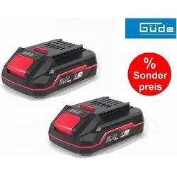 Güde Twinpack ProVolt APPV 18-20 – 2 x Akku AP18 / 2.0 Ah 18V