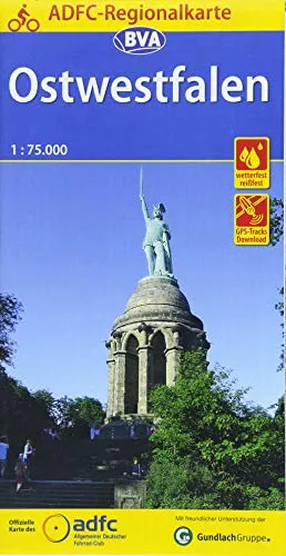 ADFC-Regionalkarte Ostwestfalen mit Tagestouren-Vorschlägen, 1:75.000, reiß- und wetterfest, GPS-Tracks Download (ADFC-Regionalkarte 1:75000)