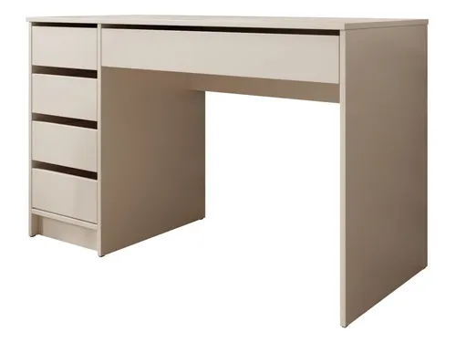 MIRJAN24 Schminktisch Ada mit 5 Schubladen - Kinderschreibtisch mit universeller Nutzung, griffloses Design und in elegantem Sandbeige, ideal für kreative Räume und schnelle Lieferung innerhalb von 5 Tagen.