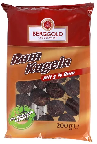 Berggold Streuselkugeln Rumkugeln mit 3 Prozent Rum