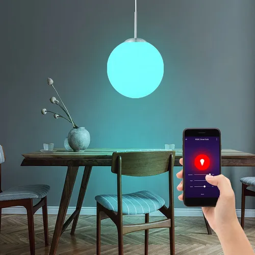 Hängeleuchte Smart RGB LED 10W - Moderne Pendelleuchte für Esszimmer und Wohnzimmer, dimmbar und steuerbar via App oder Sprachsteuerung. Genießen Sie über 16 Millionen Farben für eine individuelle Atmosphäre!