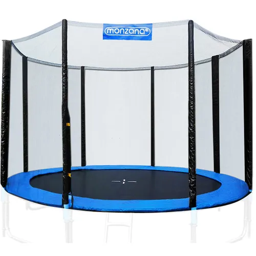 monzana Trampolinnetz Ø 305cm - Trampolin-Zubehör für Sicherheit beim Springen, inkl. Karabinerhaken und robustem Polyethylen-Material.