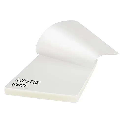 CANLENPK 13.5x18.6cm Thermo-Laminierfolien,3.1mil Dick,Hochwertige,Transparente Kunststoff-Laminierblätter,Foto,Papier,Karten, Notizkarte,Ausweis,Visitenkarten-Laminiertaschen (100 Stück)