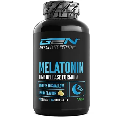 Melatonin Time Release - 365 Lutschtabletten mit Zitronengeschmack - Zeitverzögerte Abgabe dank Sepismart® SR - 0,5 mg pro Portion - Vegan, hochrein & laborgeprüft