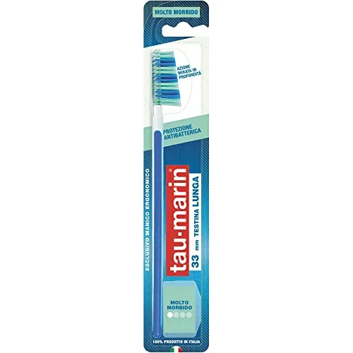 Tau-marin Scalare 33 Spazzolino Setole Molto Morbide con Antibatterico, 1pezzo