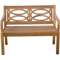 Porto 2er Bank Gartenbank Holzbank Balkonbank - Elegante 2er Gartenbank aus Holz, ideal für Innen- und Außenbereiche. Mit Armlehnen für zusätzlichen Komfort, perfekt zum Entspannen im Garten oder auf dem Balkon.