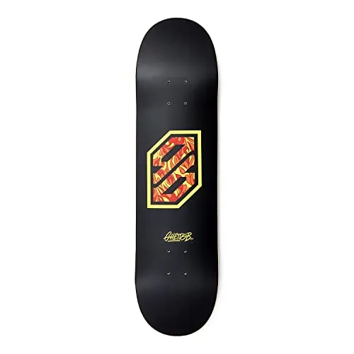 Ghetto Blaster, Skateboard Deck, Flame YEL 8.125