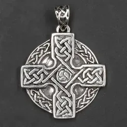 Drachensilber Keltisches Kreuz Anhänger aus 925 Silber in silber von Drachensilber