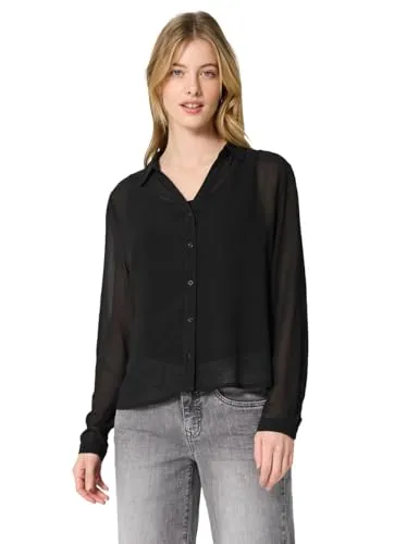 Street One Studio Chiffon Hemdbluse Black 40