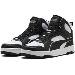 Puma RBD Break Mid Sneaker EU 44 - Weiß-Schwarz - Sneaker im Mid-Cut-Design mit SoftFoam+ Dämpfung für höchsten Komfort. Ideal für trendbewusste Herren, die urbanen Style mit Basketball-Referenzen kombinieren möchten.