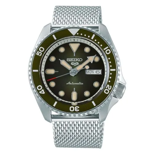 Seiko 5 Sports Herren-Uhr Automatik Edelstahl SRPD75K1 - Robuste Herren-Armbanduhr aus Edelstahl mit kratzfestem Hardlexglas und umweltfreundlicher Leuchtbeschichtung. Wasserdicht bis 100 Meter für den täglichen Einsatz.