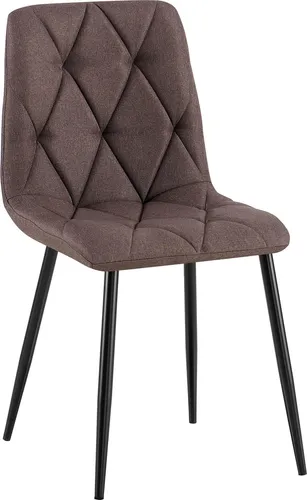 Deluke Esszimmerstuhl Braun mit Steppmuster, 45x85x55 cm