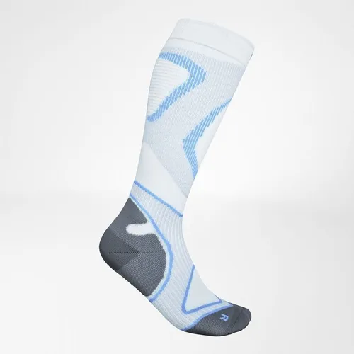 Bauerfeind Run Performance Kompressionssocken weiß-blau (WEI-BLA) 38-40 - Hochwertige Kompressionssocken für Herren, ideal für Sport und Alltag. Optimale Passform und angenehmer Tragekomfort bei jeder Bewegung.