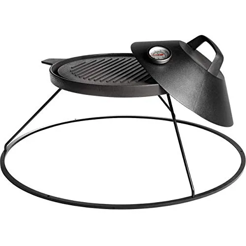 Mania Happy Cocooning Grillplatte für Feuertische mit Gussplatte - Vielseitige Grillplatte für alle Cocoon Feuertische, ideal zum Grillen und Braten. Die Gussplatte sorgt für gleichmäßige Hitzeverteilung und erstklassige Ergebnisse.