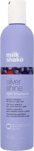 milk_shake® Silver Shine Shampoo 300 ml für graues und blondes Haar - Shampoo für graues und blondes Haar, reinigt sanft und verleiht Glanz, Frische und Geschmeidigkeit für gesund aussehendes Haar.