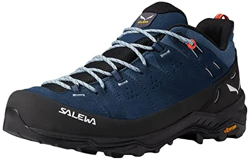 SALEWA Damen Trekkinghalbschuhe ALP TRAINER 2 GTX W - Wanderschuhe für Damen, entwickelt für ganztägigen Komfort auf anspruchsvollen Trails mit wasserdichtem GORE-TEX-Futter und hervorragender Dämpfung durch EVA-Zwischensohle.