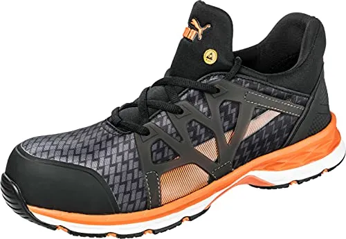 Puma Unisex PU633870-41 Leichtathletik-Schuh, Schwarz Orange, 41 EU - Herren-Sneaker mit hitzebeständiger HRO Gummisohle und optimalem Komfort durch Impulse Schaumstoff-Zwischensohle, ideal für lange Arbeitstage und sportliche Aktivitäten.