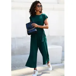 LASCANA Culotte-Overall mit Knotendetail - Eleganter Jumpsuit in petrol, perfekt für festliche Anlässe. Der figurumspielende Schnitt und das Knotendetail in der Taille setzen Akzente.
