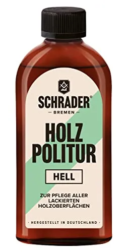 Schrader Holz Politur hell - Möbelpolitur - frischt lackierte Holzmöbel auf - 250ml - Made in Germany