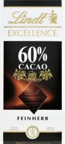 Lindt Excellence 60% feinherb 100g in schwarz von Lindt