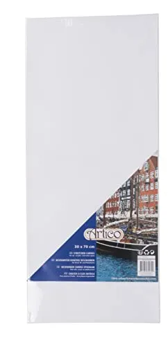Leinwand auf Keilrahmen 30x70 cm – 2er Set - 2er Set Leinwände auf stabilen Keilrahmen, ideal für kreative Kunstprojekte und Dekoration. Perfekt für Malerei und Bastelarbeiten.