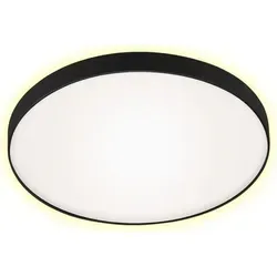 LED Deckenleuchte Hintergrundbeleuchtung 12 W weiß-schwarz Metall Briloner - Schwarz/Weiß