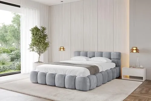 ALTDECOR Polsterbett mit Bettkasten und Matratze H3/H4