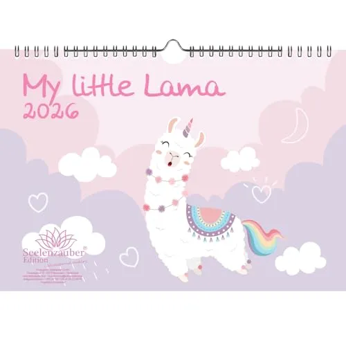 My little Lama DIN A4 Kalender für 2026 Lama Alpaka - Seelenzauber