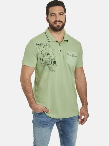 Jan Vanderstorm Poloshirt FJODOR mit nordischem Aufdruck - Poloshirt für Herren in großen Größen mit Skandinavien-Karte auf der Brust, ideal für Abenteuerlustige. Bequemer Spezialschnitt für optimalen Tragekomfort.