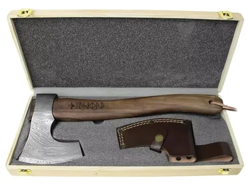 Produktbild Njord Axt Beil Vidar 38 cm Damaststahl Rosenholz
