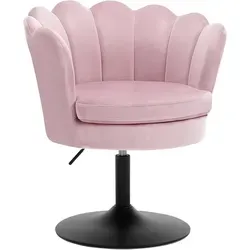 WOLTU Blumenform Schminktisch Stuhl rosa in pink von WOLTU