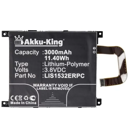 Akku-King Akku kompatibel mit Sony LIS1532ERPC - Li-Polymer 3000mAh - für Xperia Z1 4G, Z1S, C6916, L39T, L39U