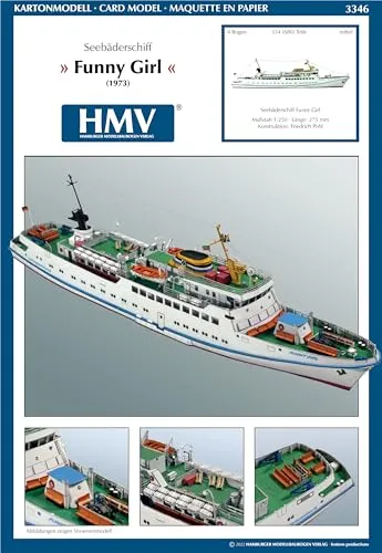 HMV HAMBURGER MODELLBAUBOGEN VERLAG Seebäderschiff Funny Girl