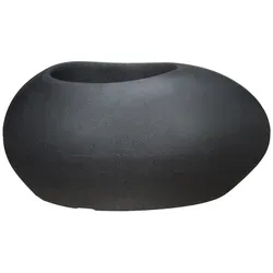 Scheurich Blumentopf 48 280 FLOW schwarz - 58 cm Breite, 73 cm Tiefe, 35,2 cm Höhe, 10 Jahre Herstellergarantie