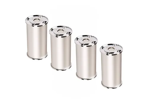 SO-TECH® Möbelfuß RADO Ø 50 mm Höhe 50 - 400 mm Aluminiumoptik chrom, (4-St)
