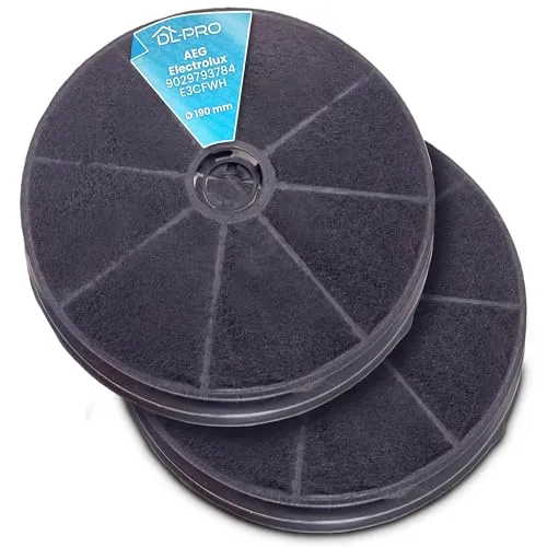 DL-pro Kohlefilter für Electrolux 9029793784 E3CFWH Whirlpool 484000008647 Wpro CHF180 Refsta K25 Dunstabzugshaube 2 x