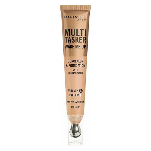 Rimmel London Multi-Tasker Wake Me Up Foundation & Concealer 030 Light Depuffs Brightents Dark Circles Metallic (Light) (47357373)