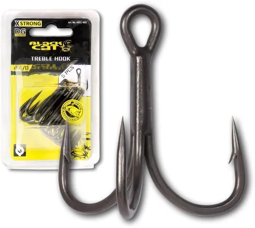 Black Cat Treble Hook DG coated 5Stück Gr.2/0 von Black Cat