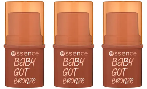 Essence Contouring-Stick baby got bronze bronzing stick, 3-tlg., Cremiger Bronzer-Stick für einen natürlichen, sonnengeküssten Teint.