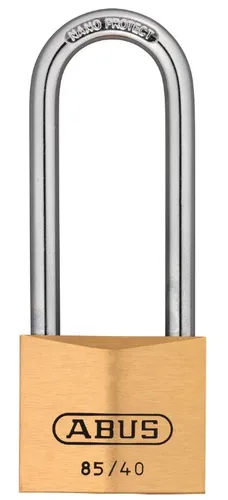 AV-Vorhangschloss 85/40HB63 B/SB, Messing massiv - Vorhängeschlösser, robust aus massivem Messing, mit doppelter Verriegelung und Anti-Pick-Stiften für höchsten Schutz gegen unbefugten Zugriff.