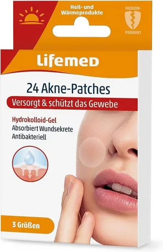 LifeMed Anti-Pickel-Pflaster Anti-Pickel Akne-Pflaster mit Hydrokolloid, gegen Mitesser, Latexfrei (144 St)